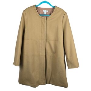 Vintage Y2K Ulla Popken Wool Blend Coat Camel Tan Size 16/18